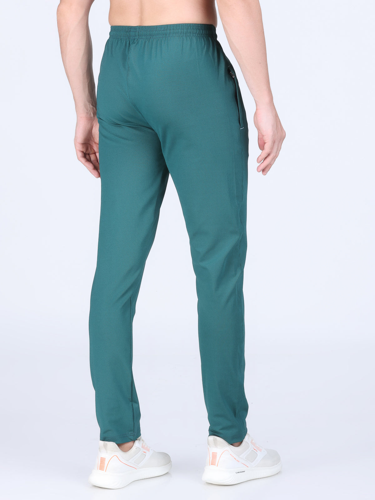 Combo of 2 Men's 4 Way Stretch Lining Bottle Green and Coffee Track Pant